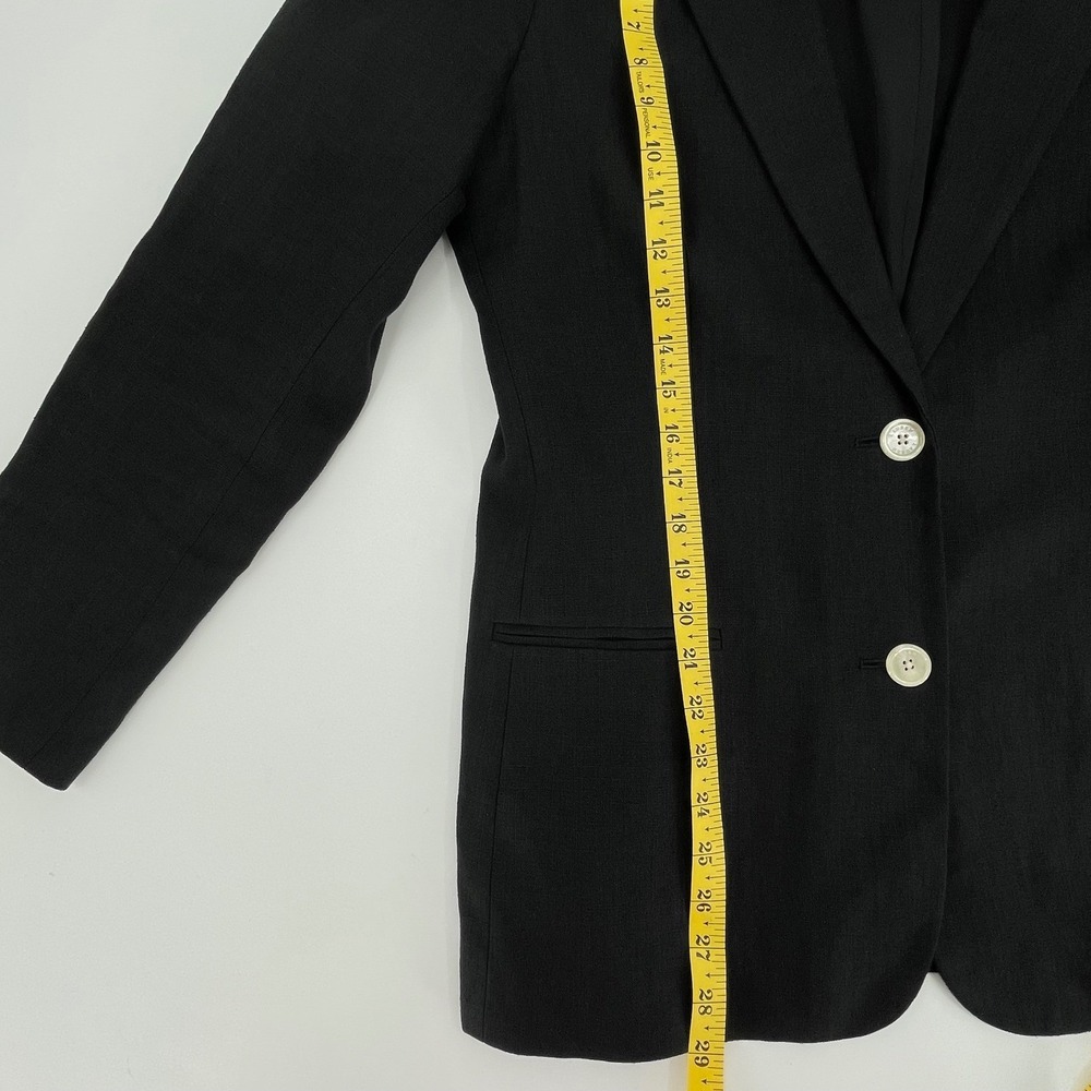 Lauren Ralph Lauren Women's Charcoal Gray 100% Linen Blazer Size 12 - Picture 11 of 11